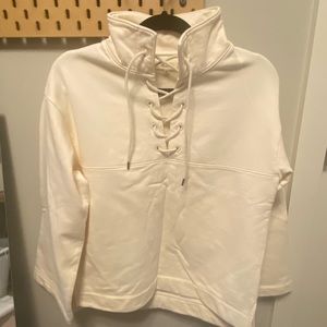 Madewell lace-up sweatshirt